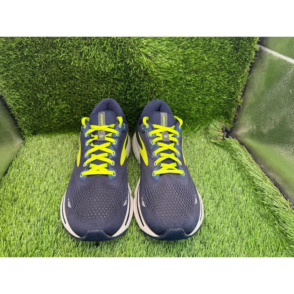 Brooks Ghost 15 1103931D429 Athletic Sneaker Men's 10D Blue Mesh Running Sports